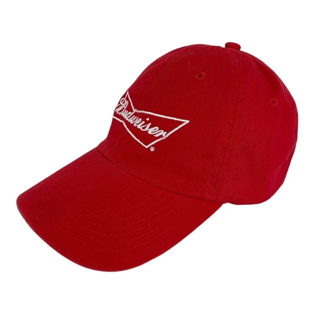 Budweiser Beer “Enjoy Responsibly Drink Wiser” Red Strapback‎ Cap Adjustable Hat